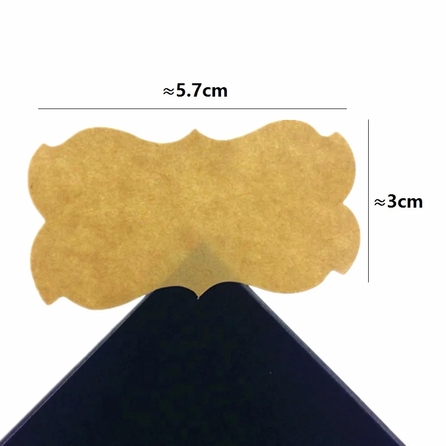 

80pcs/lot Simple Blank Kraft Paper 5.7cm Blank Shaped Sealing Sticker For Baking Packaging