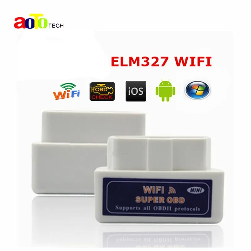 Топ супер мини Wifi ELM327 ElM 327 V1.5 OBD 2 II автомобиля инструмент диагностики OBD2 сканер