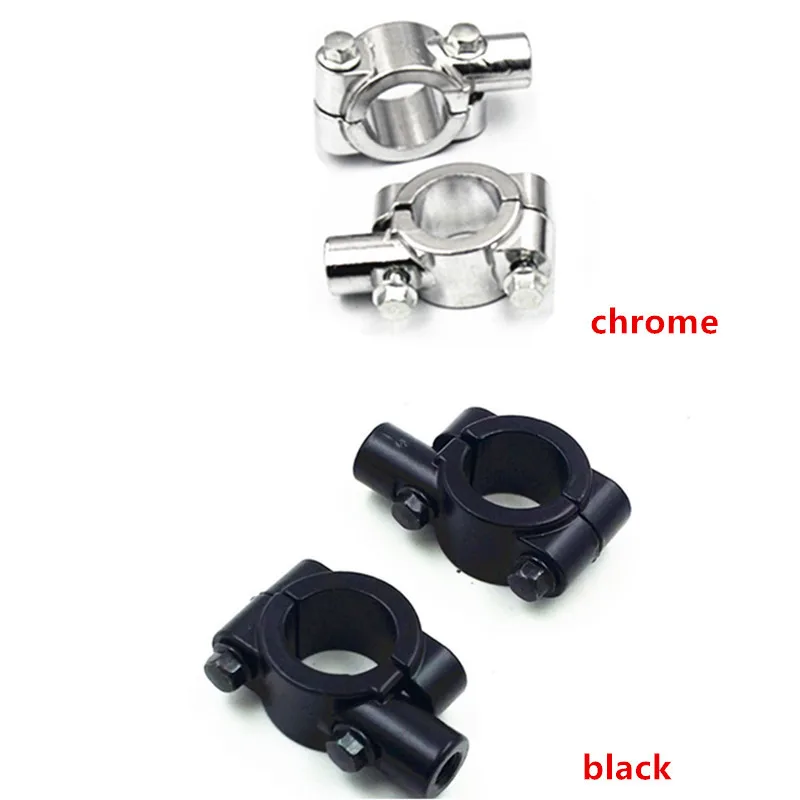 Pair 7/8&quot 22mm 1'' 25mm Handlebar Mirrors Adaptor Clamp On Mount Bracket Motorcycle For Honda Yamaha Suzuki Kawasaki ATV|Боковые