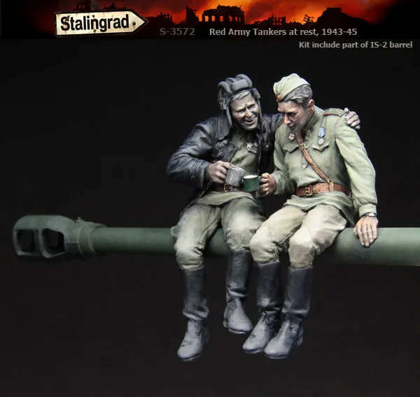 Набор моделей 1/35 набор из смолы красные армейские танкеры на отдыхе 1943-45 | Игрушки