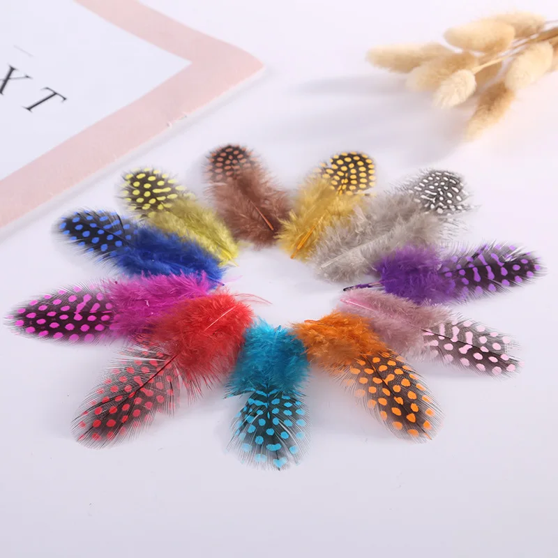 100PCS Pearl Pheasant Feathers for Jewelry Making 4.5-8CM Natural Spotted Chicken Crafts DIY Accessories Wholesale | Дом и сад