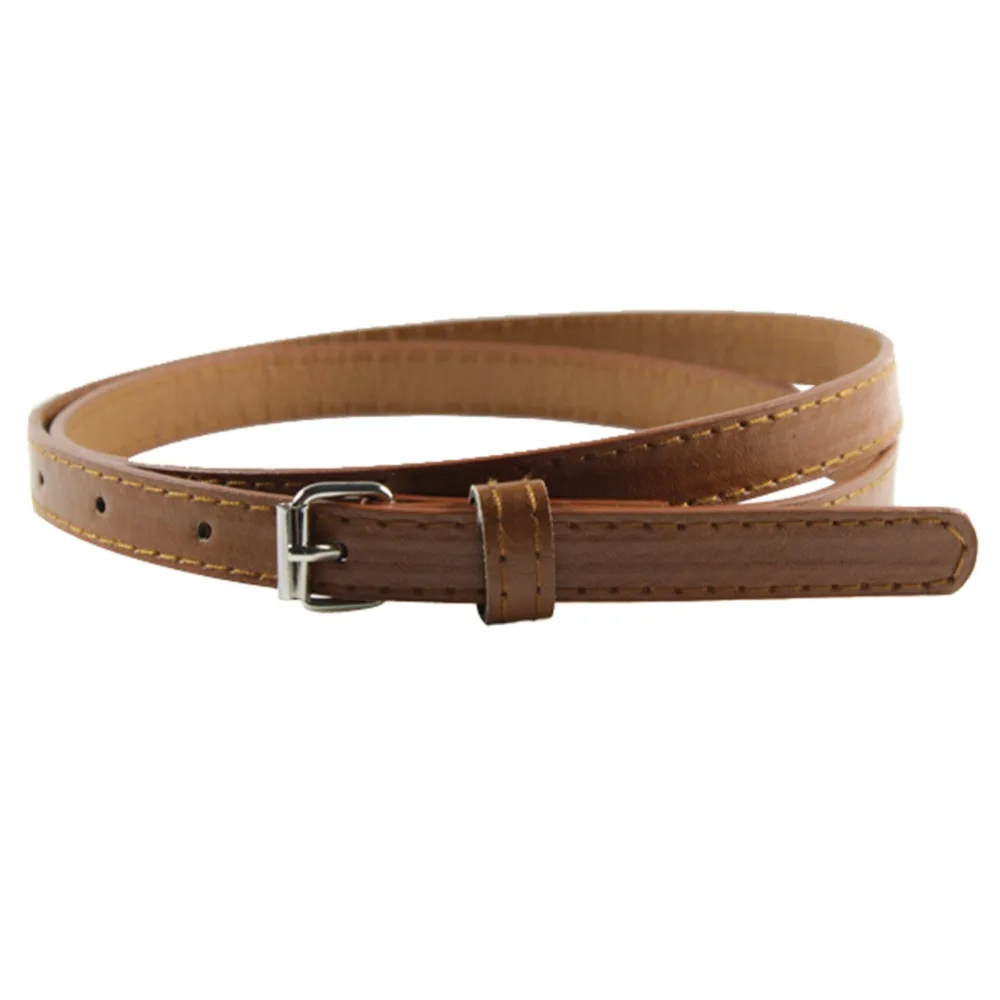 Модный тонкий женский ремень из искусственной кожи яркого цвета кожи|faux leather