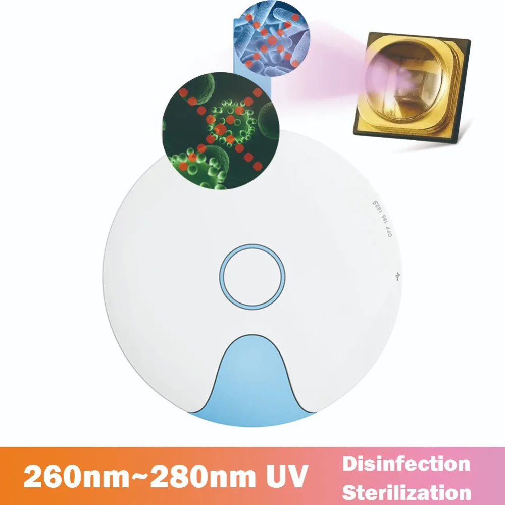 260nm 265nm 270nm 280nm Led UVC НЛО переносная Крышка Посуда дезодорирование воды