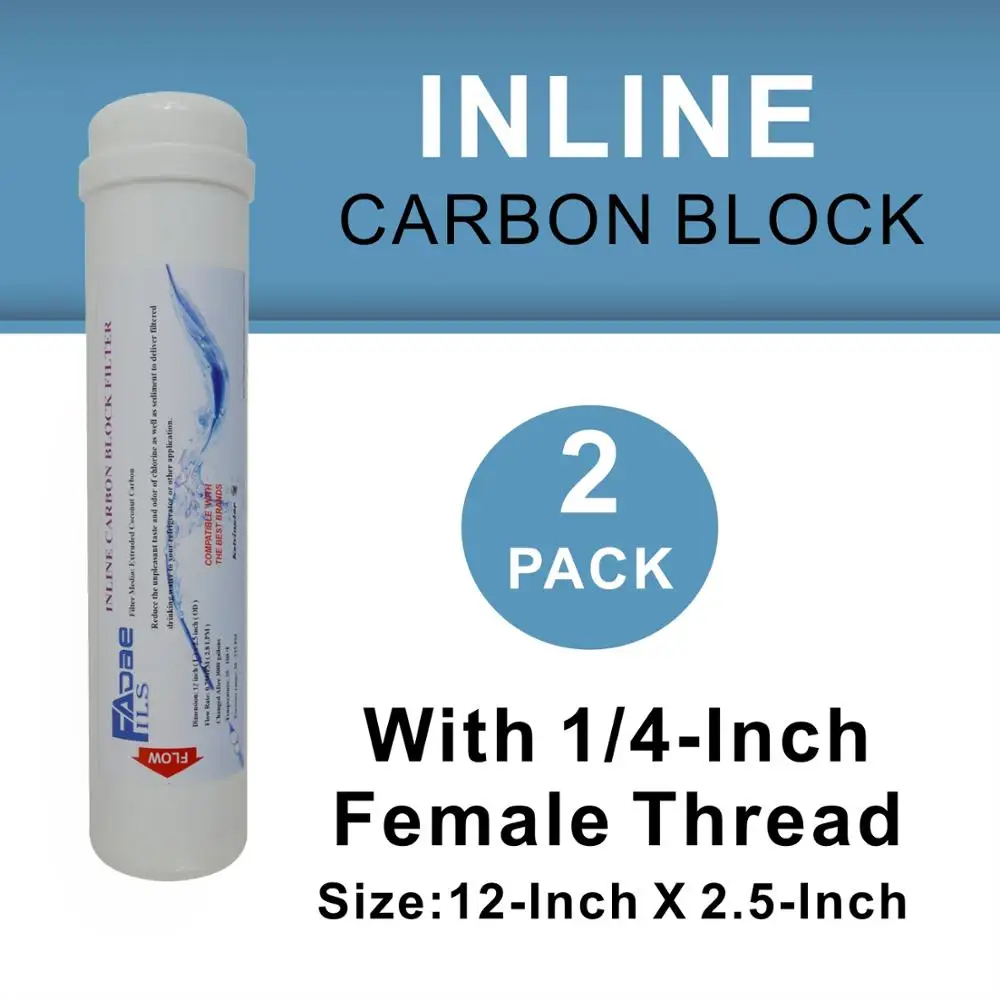 2 шт. фильтр для воды из кокосового углерода 12 Дюймов 5 микрон|Запчасти фильтров