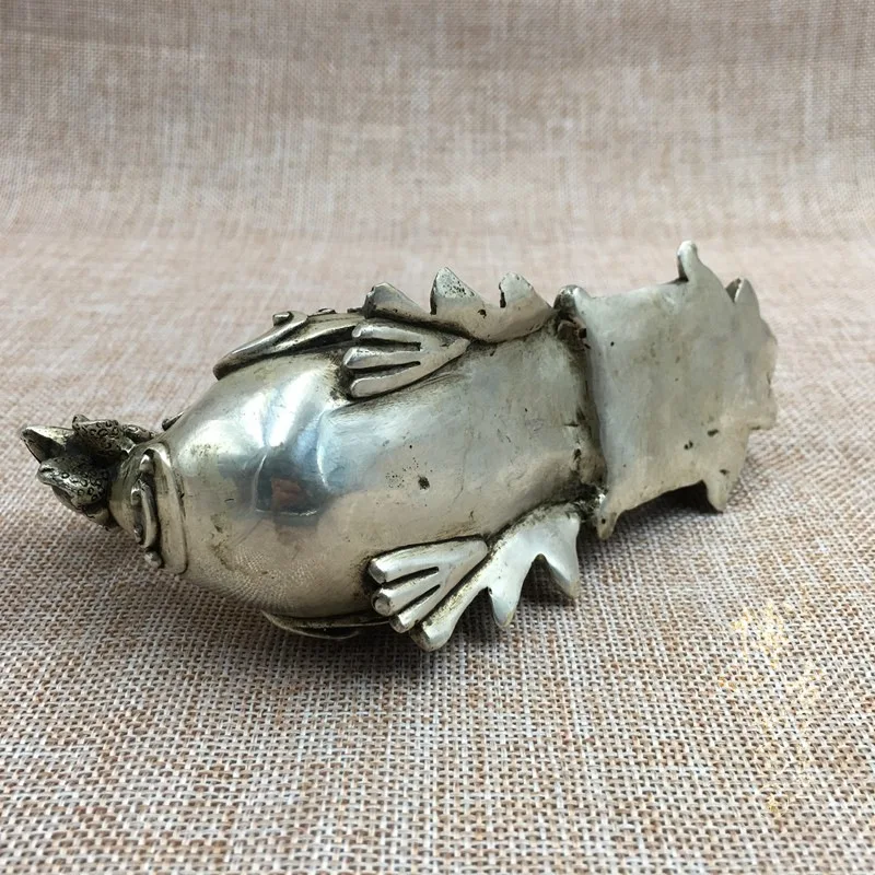 Редкая китайская Серебряная петушиная отделка miao предметы интерьера фэн шуй