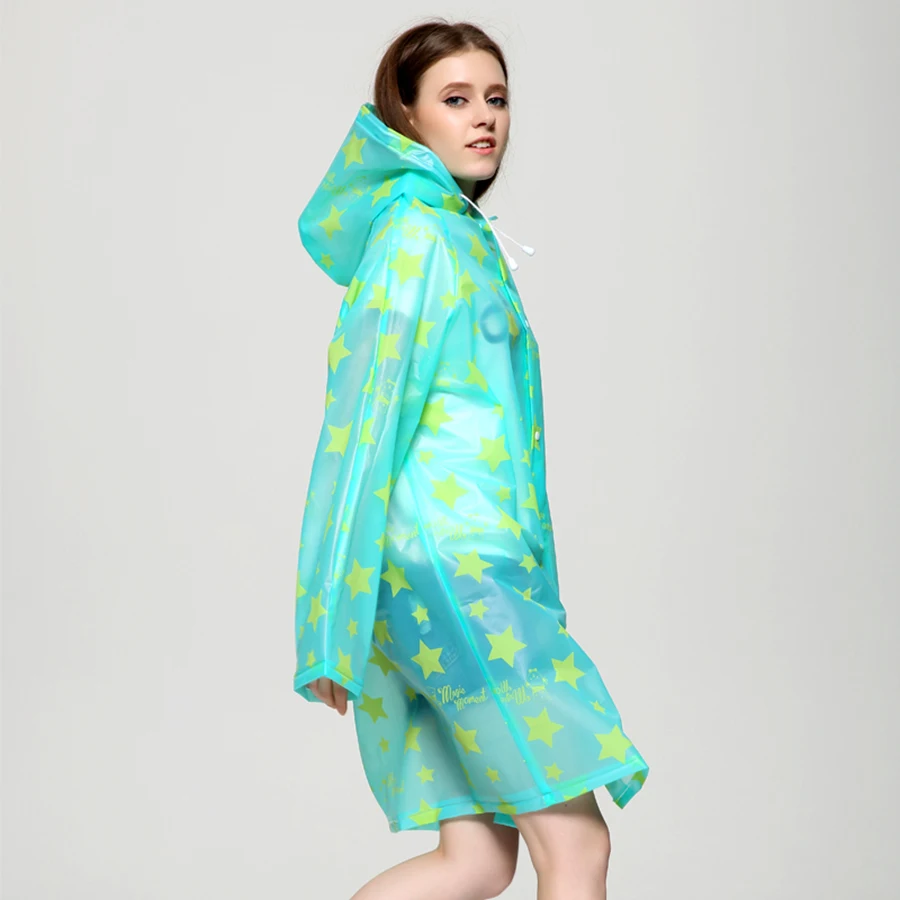 Длинный прозрачный дождевик для пеших прогулок женщин кемпинга Длинная Куртка