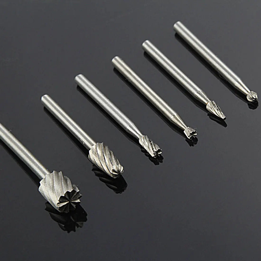 

Kit Accessories 6pcs 1/8 Mini Drill Bit Woodworking Drilling Rotary Tools Cutter Knife Wood Carving CNC Engraving Tools