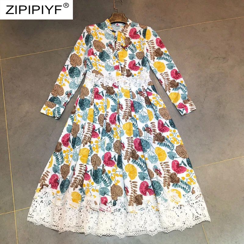 2019 Винтаж Стиль женская одежда элегантные платья до колен с длинным рукавом для