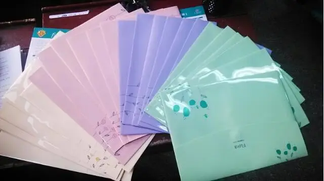 Папка для презентаций с цветочным принтом А4 набор бумажных файлов офисные