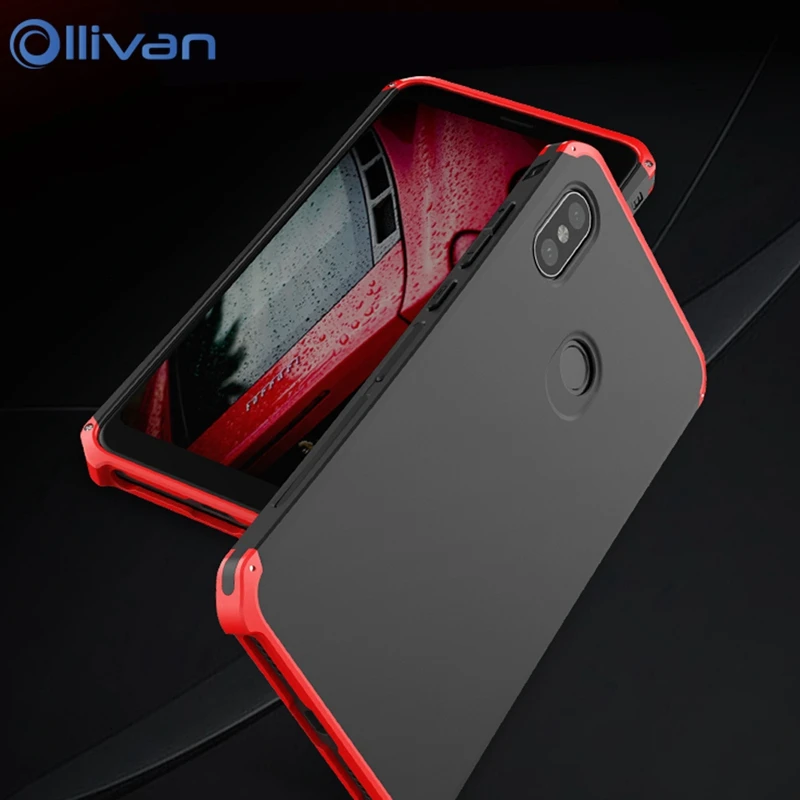 OLLIVAN Алюминий металлический каркас чехол для Xiaomi Redmi Note 5 Полное покрытие жесткий