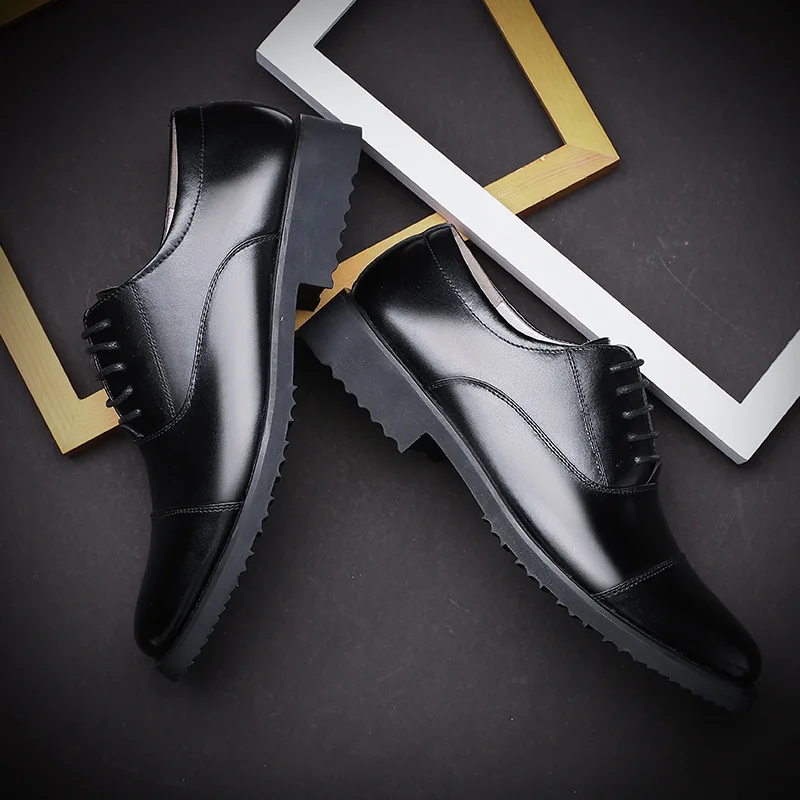 Новинка 2019 года большие размеры кожаные деловые модельные туфли с тройным