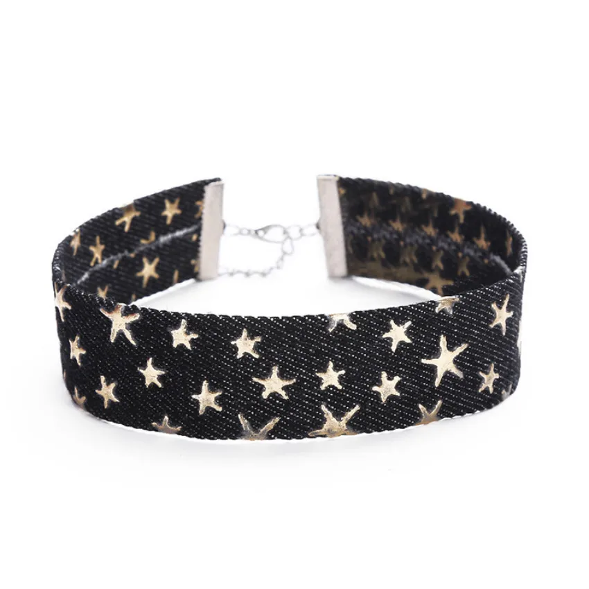 2017 новое короткое ожерелье сплав звезда панк искусственное для женщин