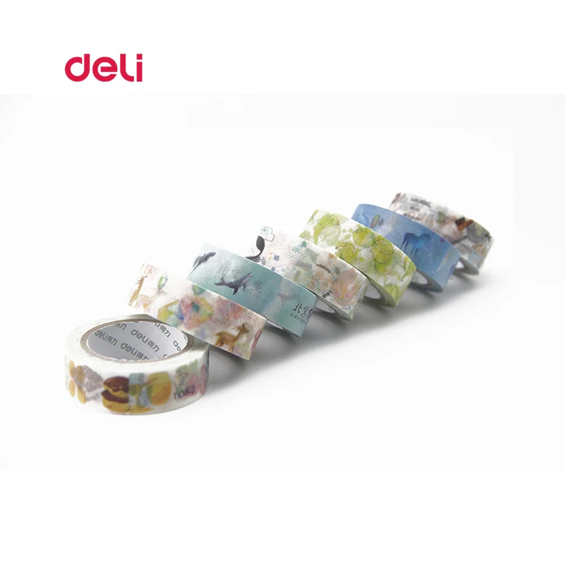 Deli 1 шт. офисная клейкая лента фруктовая рыба бумага для рисования васи маскирующие декоративные ленты стикеры канцелярские принадлежности
