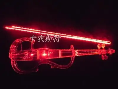 Кристальная акриловая скрипка зеленая светодиодная электронная скрипка электро-акустическая скрипка 4/4, B - Цвет: Red