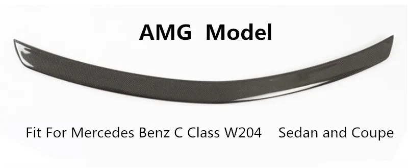 Спойлер из углеродного волокна для Mercedes Benz C Class W204 C63 C180 C200 C230 C260 C300 2007 2014