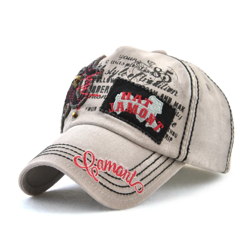 Бейсболка JAMONT для мужчин и женщин Модная хлопковая кепка со скелетом в стиле