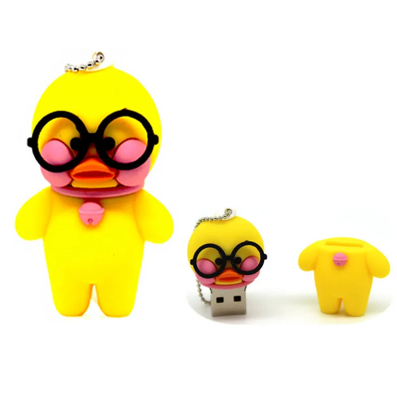 Мультфильм желтый Гиалуроновая кислота утка USB флешка Cafe Mimi 8 GB 16 GB 32 GB 4 GB USB2.0 флешки Memory Stick подарок U диска