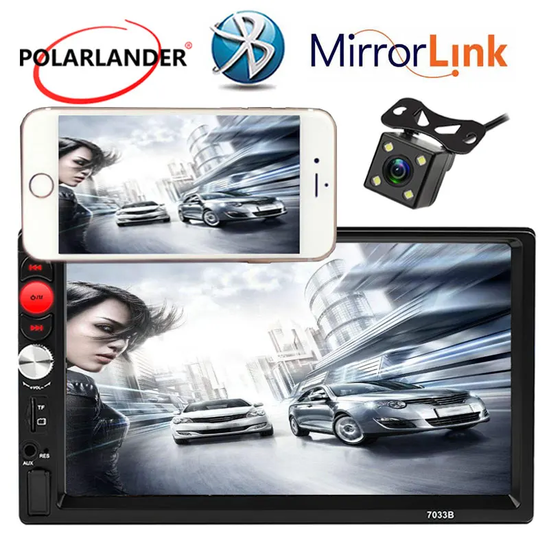 Автомагнитола 2 DIN Bluetooth стерео экран зеркальное AUX USB TF сенсорный 7 дюймов MP5 MP4