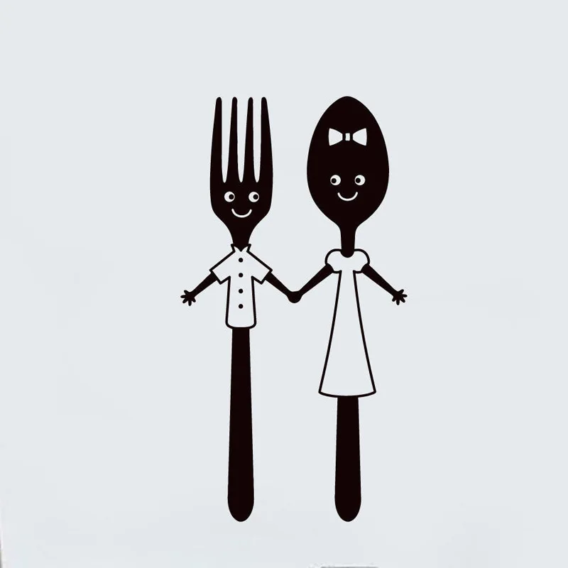 Столовые приборы настенные Стикеры кухонные украшения наклейки для гостиной