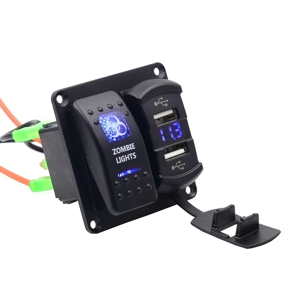 CHSKY клавишный выключатель света ВКЛ ВЫКЛ переключатель и двойной 5V 4.2A USB зарядное