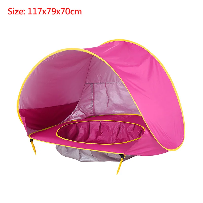Rose Red Детские игры, Пляжная палатка, водонепроницаемая, для детей, портативная, для строительства, для улицы, солнцезащитная, для бассейна, для игр, для дома, палатка, тент для загара - Цвет: Rose Red
