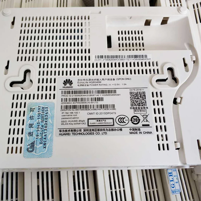 5 шт. используется gpon onu huawei hg8546m ftth волоконно-оптический gpon ont с 1ge+ 3fe+ wifi+ usb+ voice используется huawei onu gpon