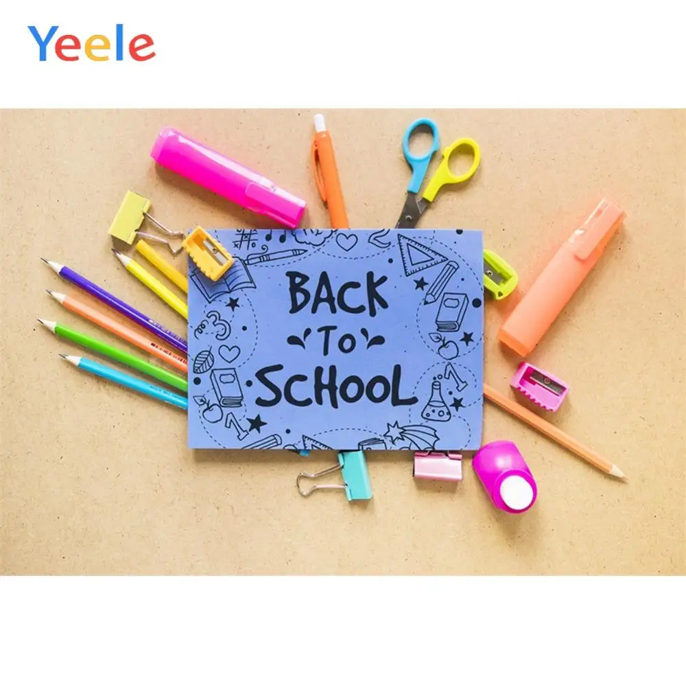 

Yeele Back To School Photocall Sweet Pencil Decor Photography Backdrop Personalized Photographic Background For Photo Studio