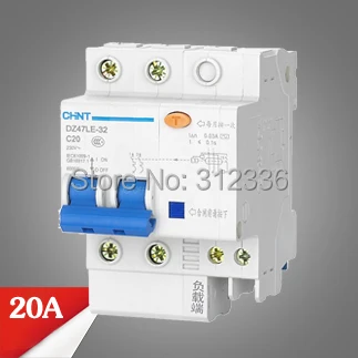 Бесплатная доставка двухлетняя гарантия Φ C20 2 P 20A 2-полюсный ELCB RCD NXBLE-32 остаточный