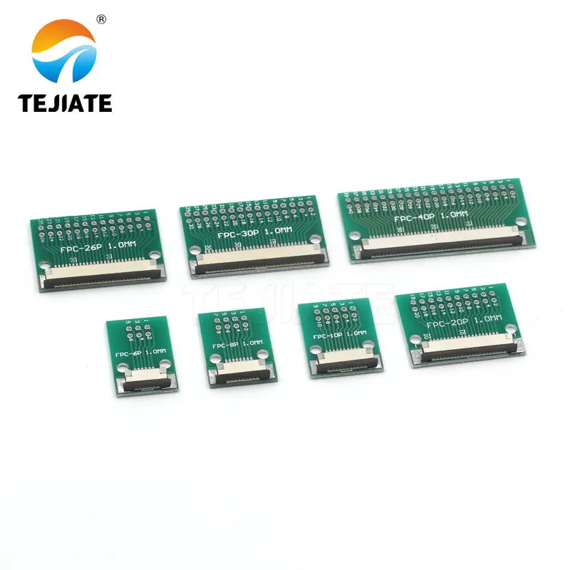 DIY FPC/FFC плата адаптера 1,0 мм разъем 6P 8P 10P 12P 20P 24P 26P 30P 34P 40PIN