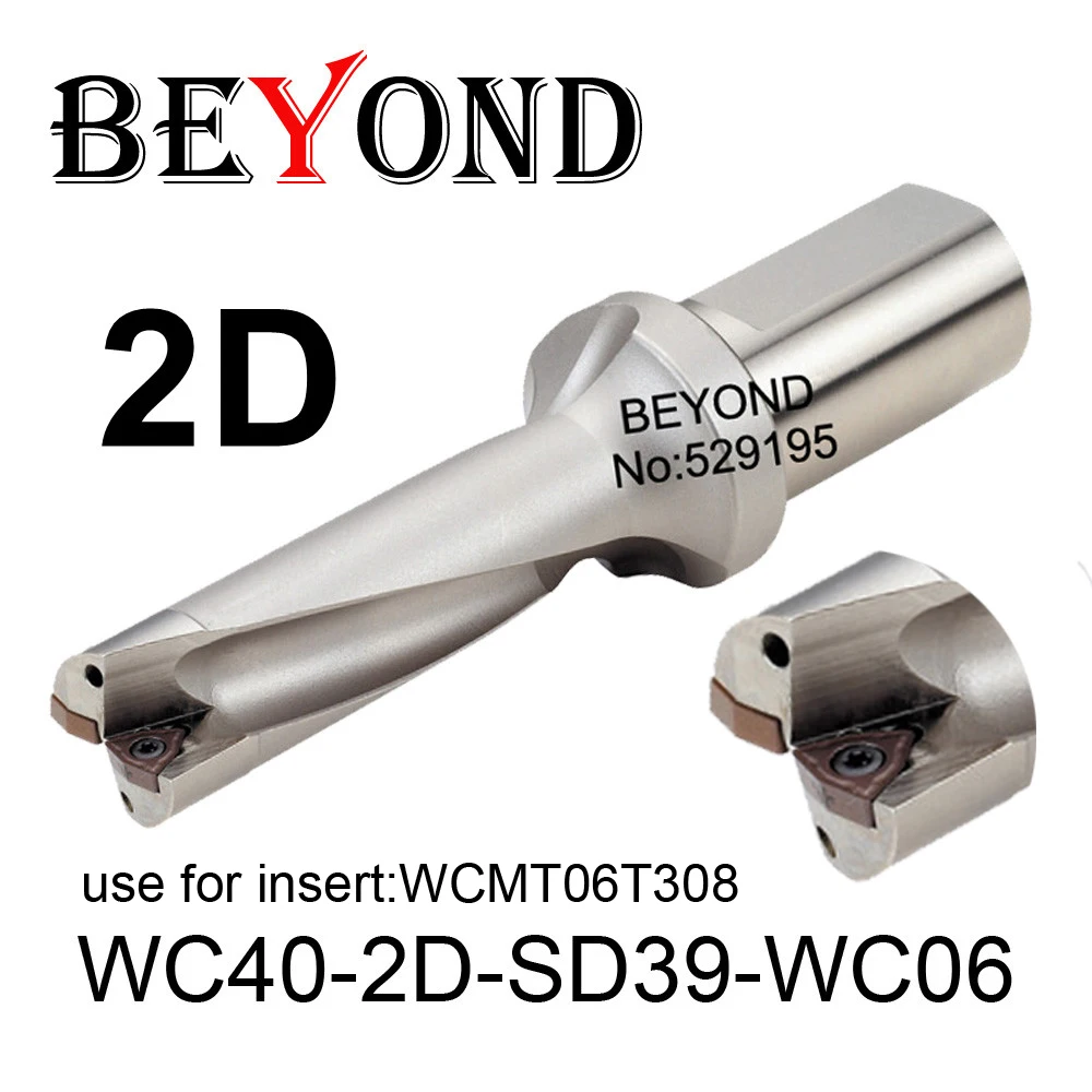 BEYOND WC 2D 39mm WC40-2D-SD39-WC06 U Drilling Drill Bit use Insert WCMT WCMT06T308 Indexable Carbide Inserts Lathe CNC Tools