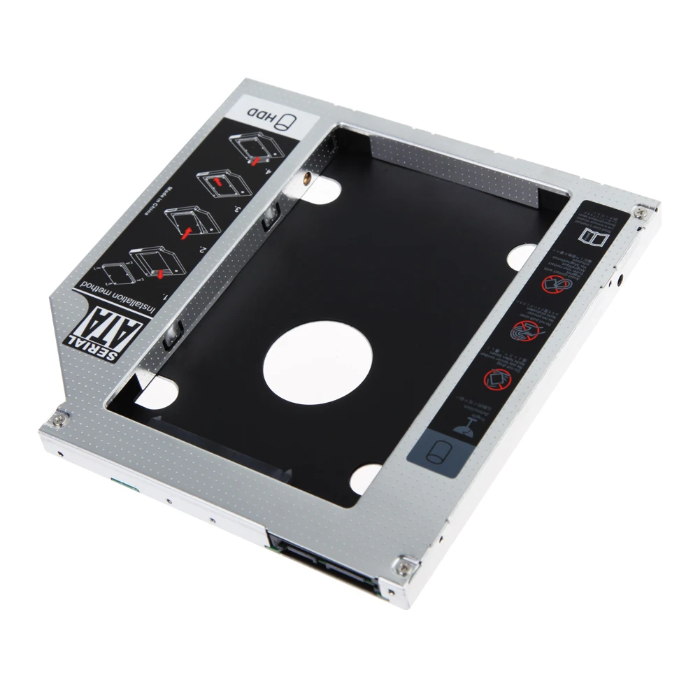 Высококачественный Магниевый сплав 2 дюйма 9 5 мм SATA HDD SSD жесткий диск Caddy Bay для