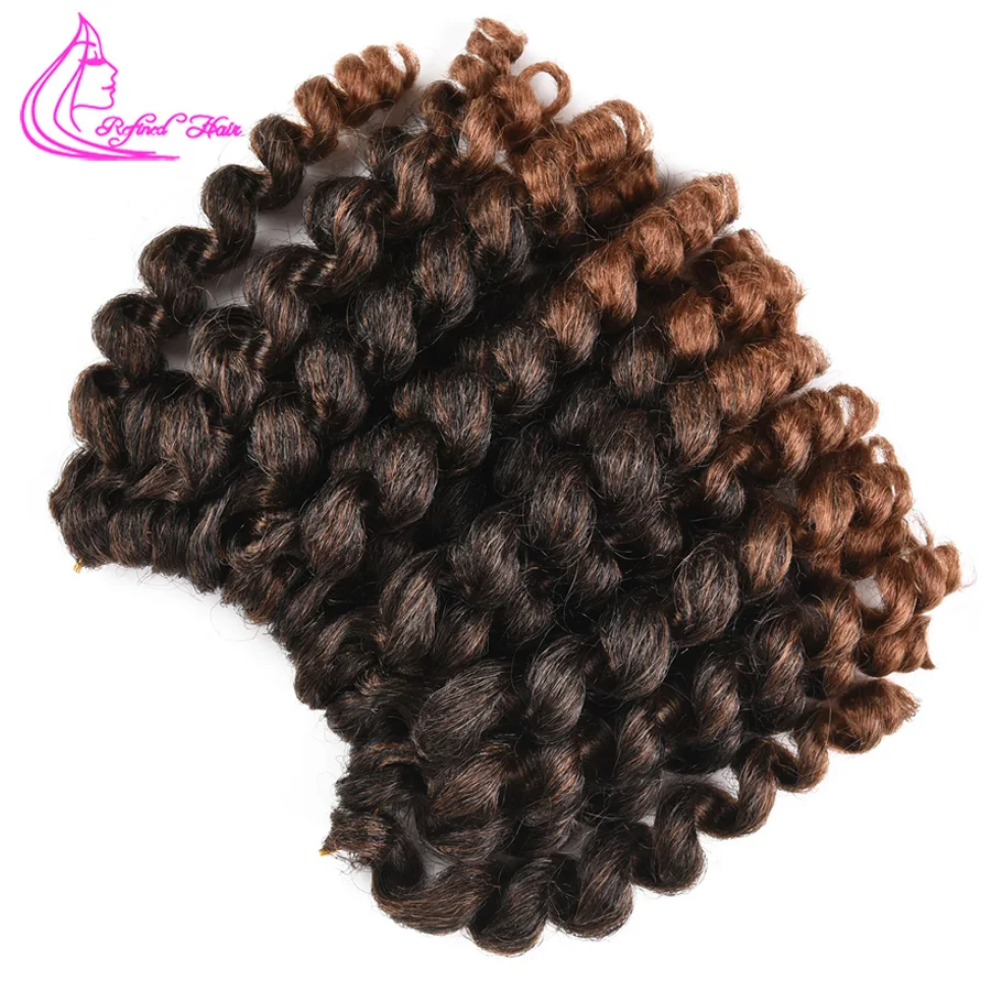 Рафинированный 8 '✠ прядей jumpy Wand Curl ямайский отскок крючком оплетка для