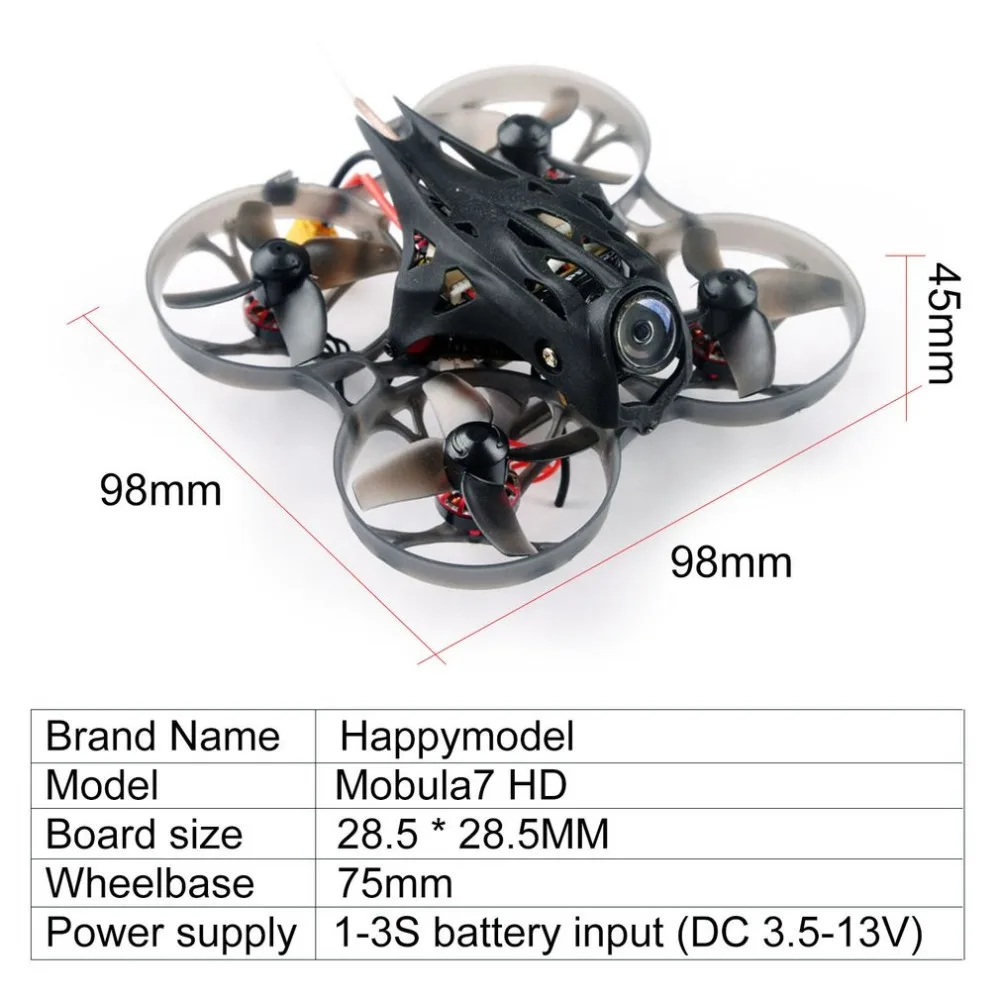 Happymodel Mobula7 HD 2 3 S 75 мм Crazybee F4 Pro Whoop FPV гоночный Дрон PNP w/CADDX черепаха V2 Камера Frsky NON EU