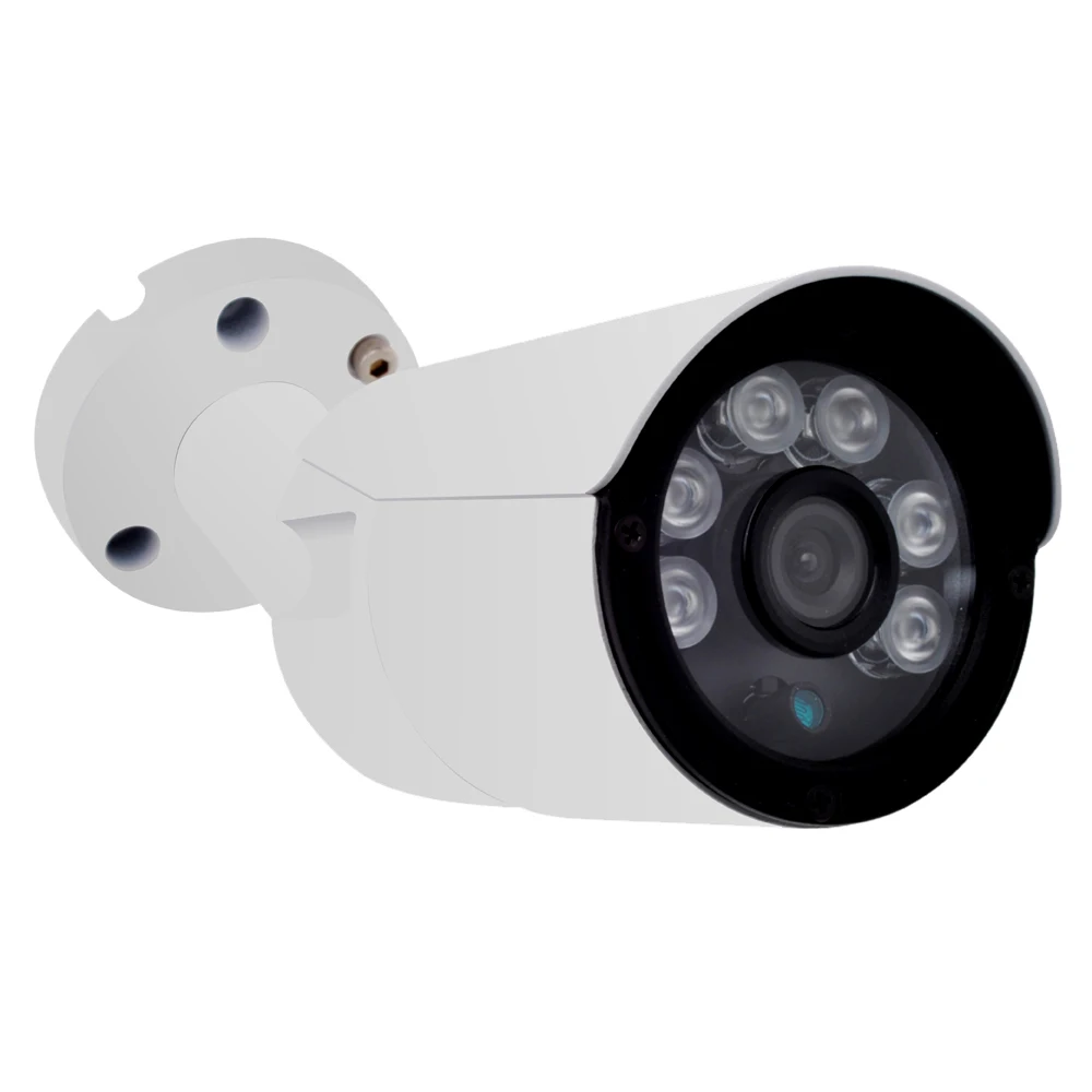 AZISHN 48V PoE IP Camera 720P/960P/1080P Waterproof outdoor 6pcs Array LEDS Bullet ONVIF Metal IP66 cable cctv camera | Безопасность и
