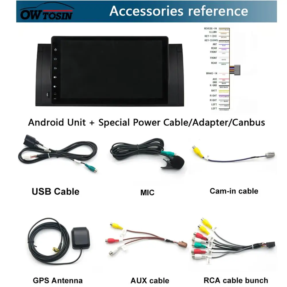 Автомобильный DVD плеер 9 "IPS Android 0 Octa 8 Core для BMW X5 E53 E39 E38 M5 5 7 серии 4 ГБ ОЗУ 64 Гб ПЗУ