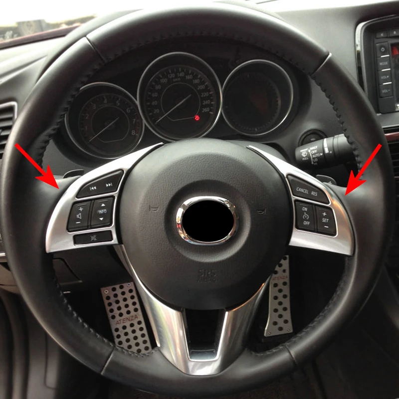 2 шт. хромированная накладка на панель рулевого колеса для Mazda 6 M6 Atenza 2014 2016|insert|insert