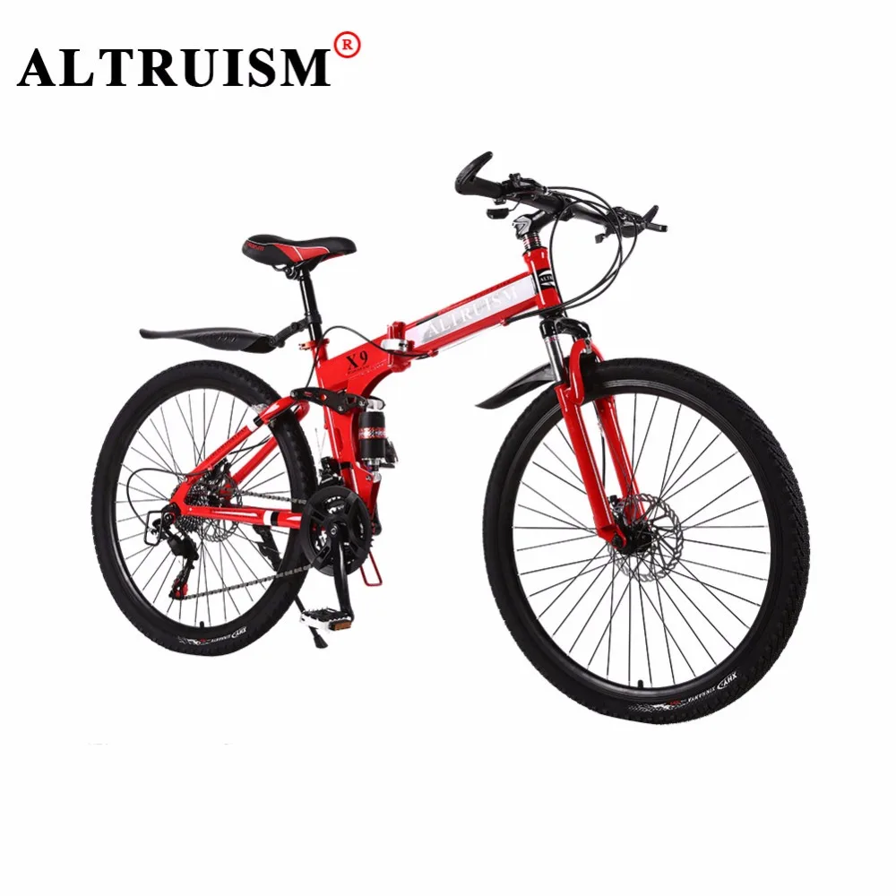 Altruim X9 Горный Велосипед Floding Велосипедов Стали 24 Скорость 26 дюймовый Bicicleta Bisiklet Bmx