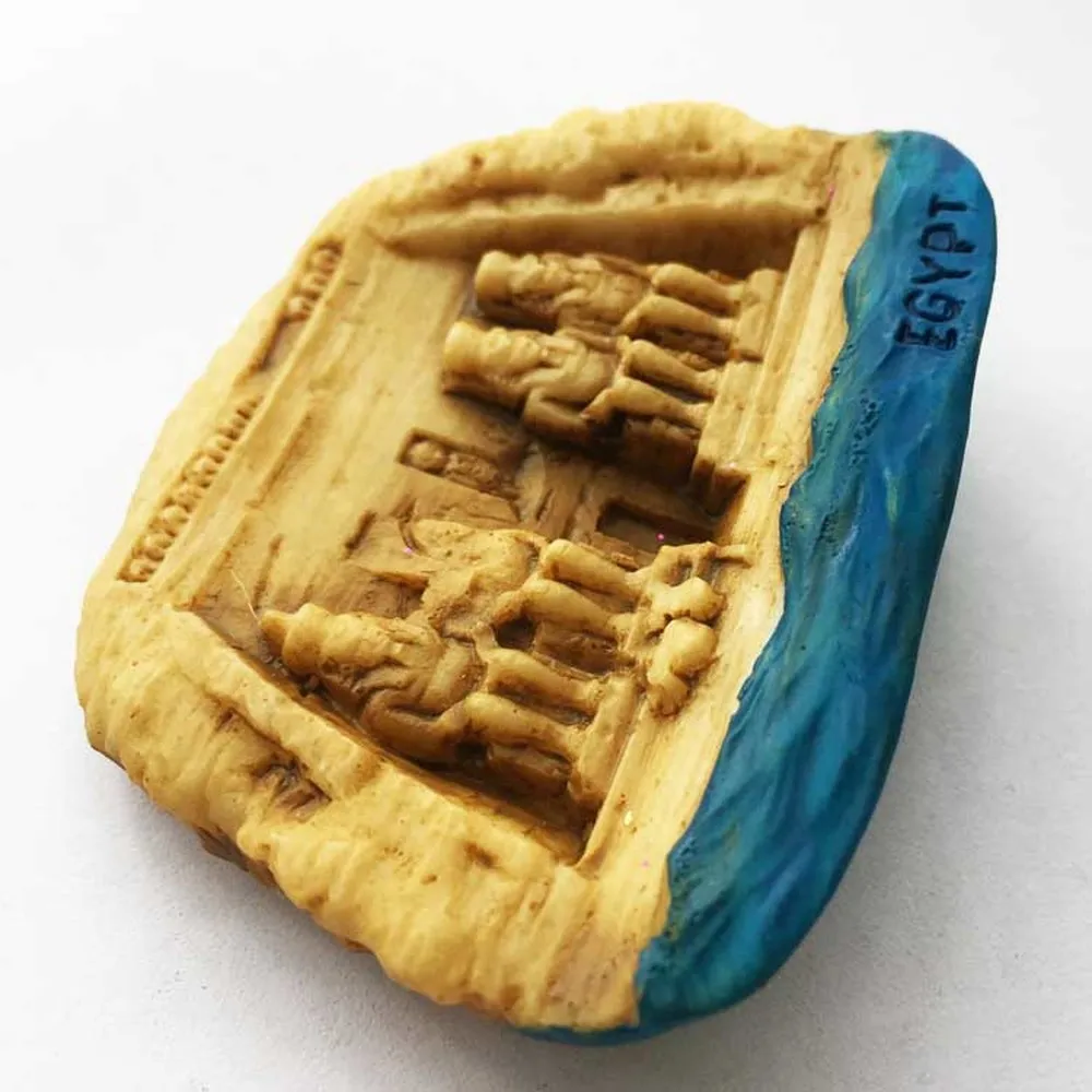 Египетские храмы Abu Simbel 3D смолы магниты на холодильник Туризм Сувенир домашнее украшение холодильник магнитные наклейки