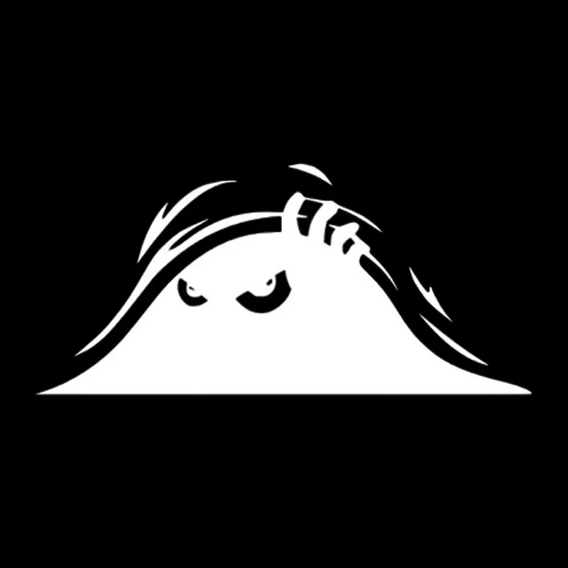 Монстр-кот автомобильный стикер из винила модных особых аксессуаров стайлинга для бампера черный/серебряный GS3383.