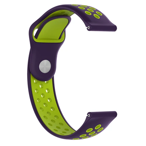 Purple blue screw 20 мм/22 мм ремешок для samsung galaxy gear S3 frontier galaxy watch 46 мм 42 мм active 2 huawei watch gt 2 ремешок силиконовый браслет - Цвет ремешка: Purple blue screw