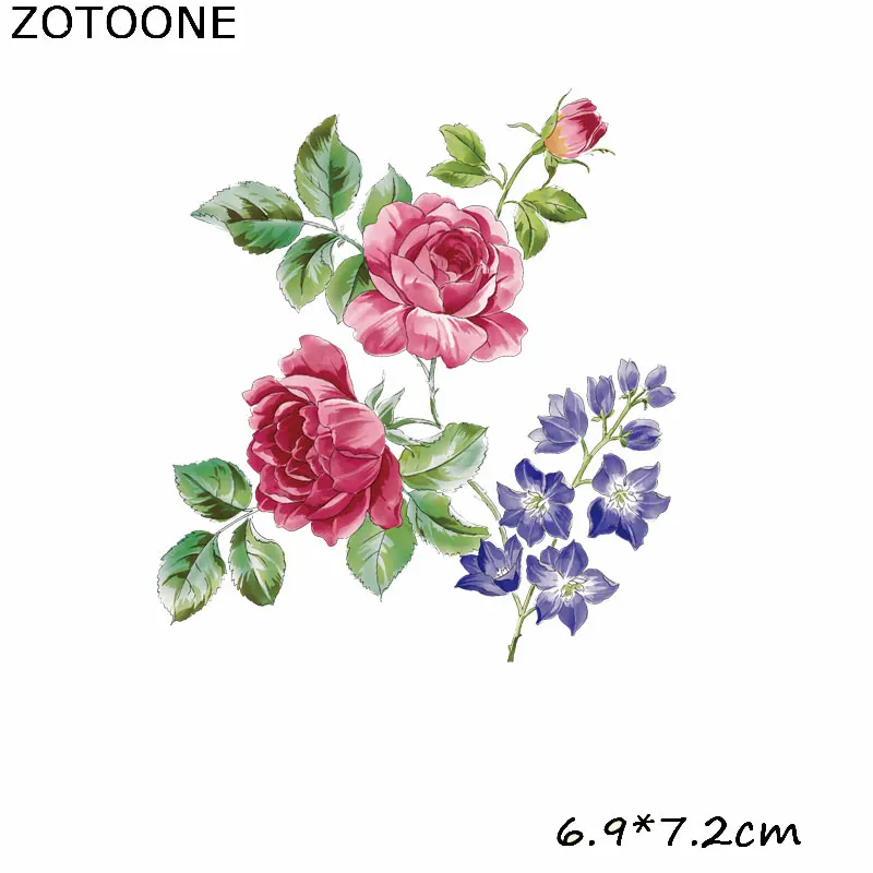 ZOTOONE полоски для одежды с цветочным принтом переноса утюгом кусочек Fleur De Lis