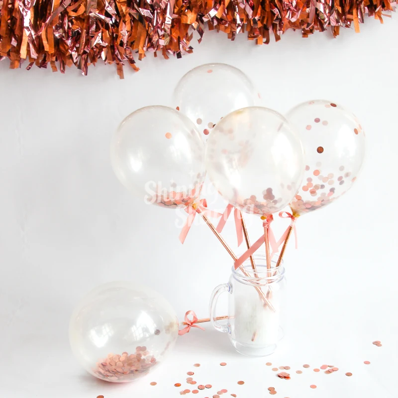 Розовое золото посуда для вечеринки в честь Дня рождения плиты соломы свадебный