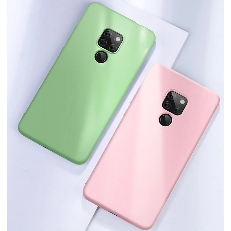 Чехол для Huawei Mate 20 Lite жидкий силикон мягкий ТПУ чехол Pro Mate20 X чехлы телефонов