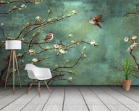beibehang custom wallpaper 3d mural hand painted painting flowers and birds fashion interior background decoration 3d wallpaper