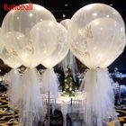 Большие круглые латексные шарики, 10 шт., 36 дюймов, 25 г, прозрачные гигантские шарики для свадьбы, центральный предмет стола для свадебного душа, вечерние