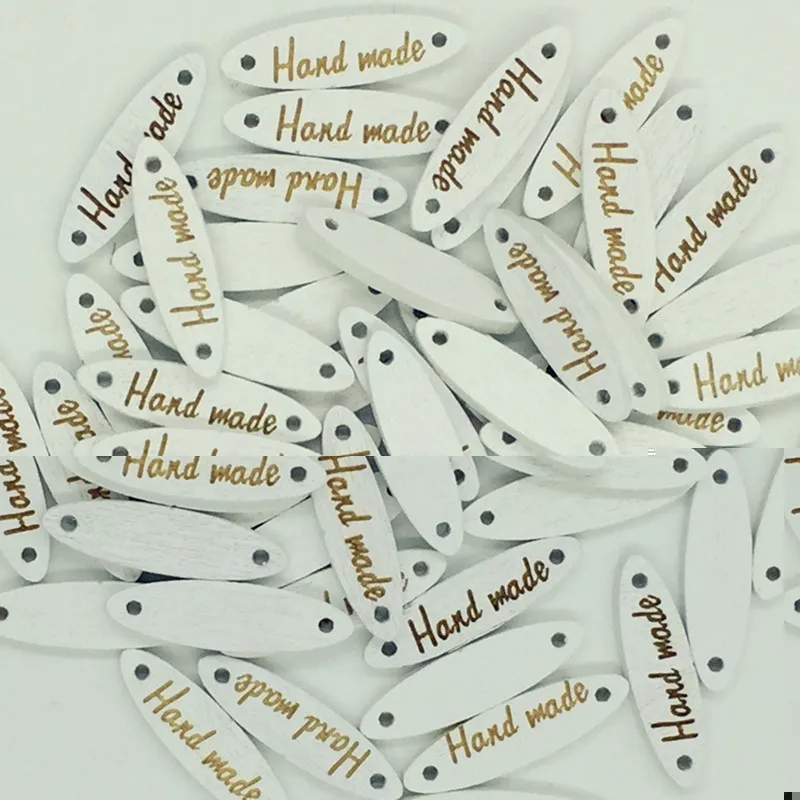 100 шт. декоративные деревянные пуговицы с двумя отверстиями 2 7x0 7 см|button sample|scrapbook