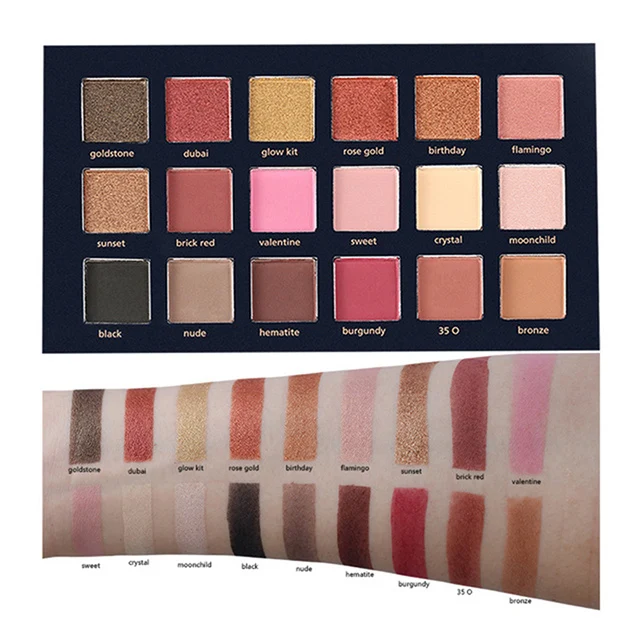 18 colors a palette Красота глазурованная 18 видов цветов Палитра теней для век Макияж Shimmer Nude матовый блеск теплый Пигмент Тени для век стойкая водостойкая пудра - Цвет: 18 colors a palette