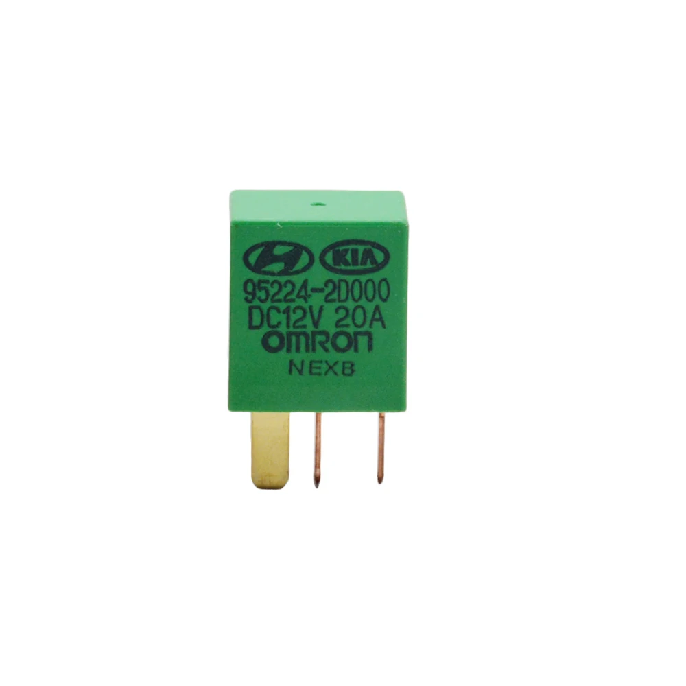 5 шт./лот, автомобильное фиолетовое реле 12V 20A OMRON, 4 контакта, зеленый цвет