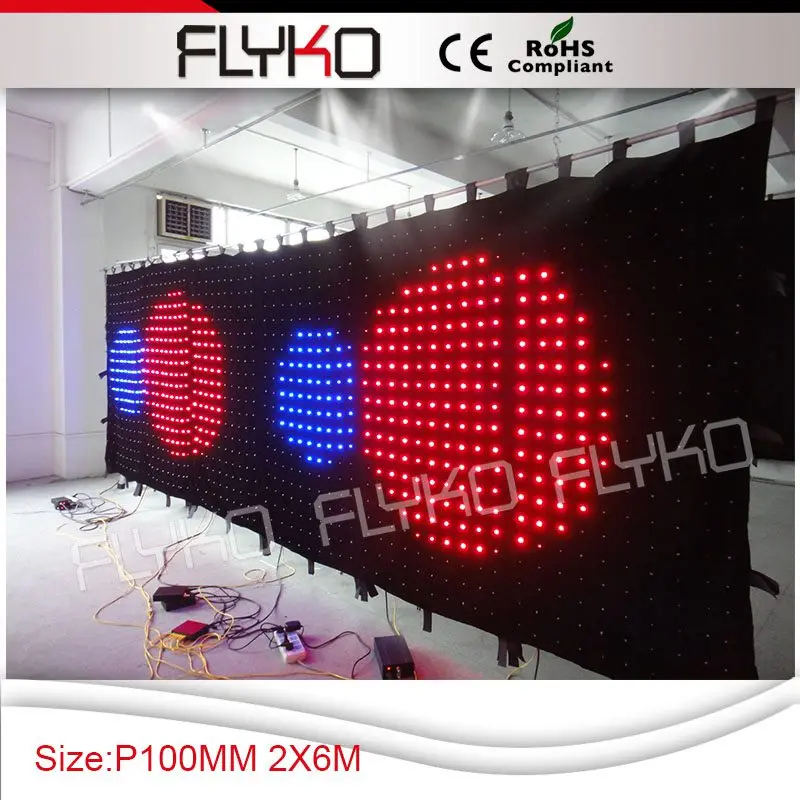 P10 2x6 м 1200 шт led Свадебные украшения сценический фон шторы | Лампы и освещение