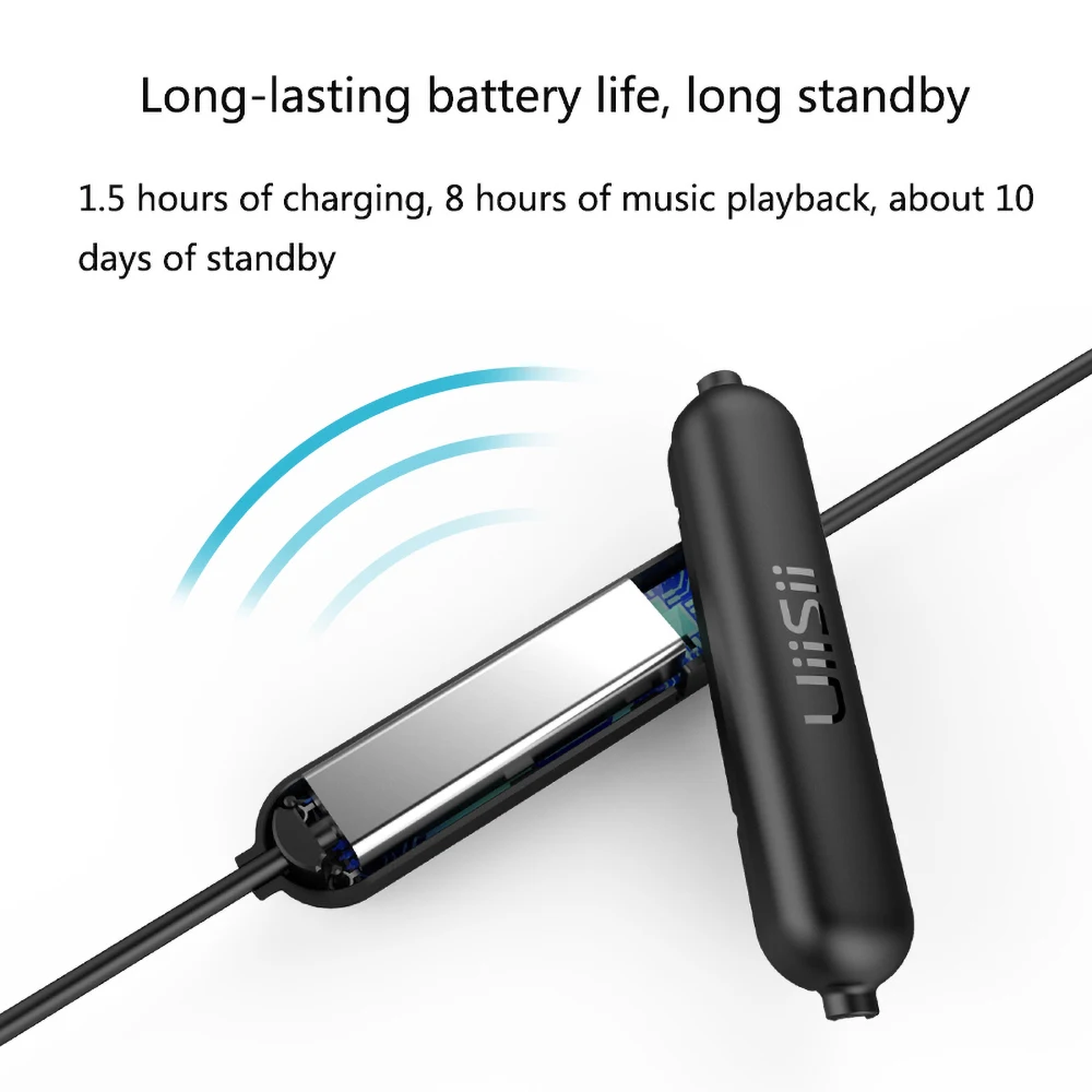 Uiisii B6 беспроводные bluetooth наушники спортивные BT5.0 IPX4 водонепроницаемые наушники-вкладыши iOS и Android Игровые музыкальные наушники